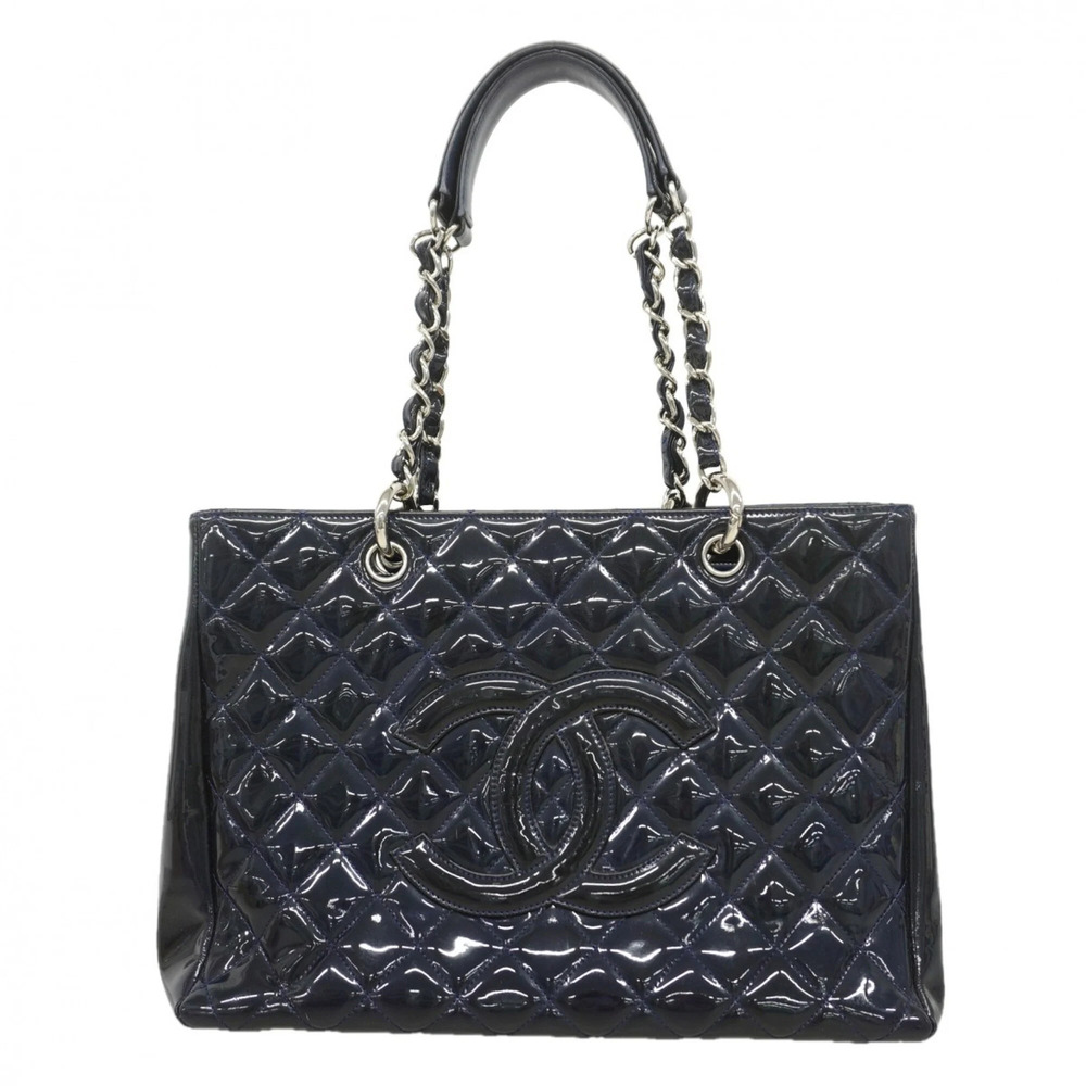 CHANEL Blue Leather Tote Bag - Picture 1 of 11